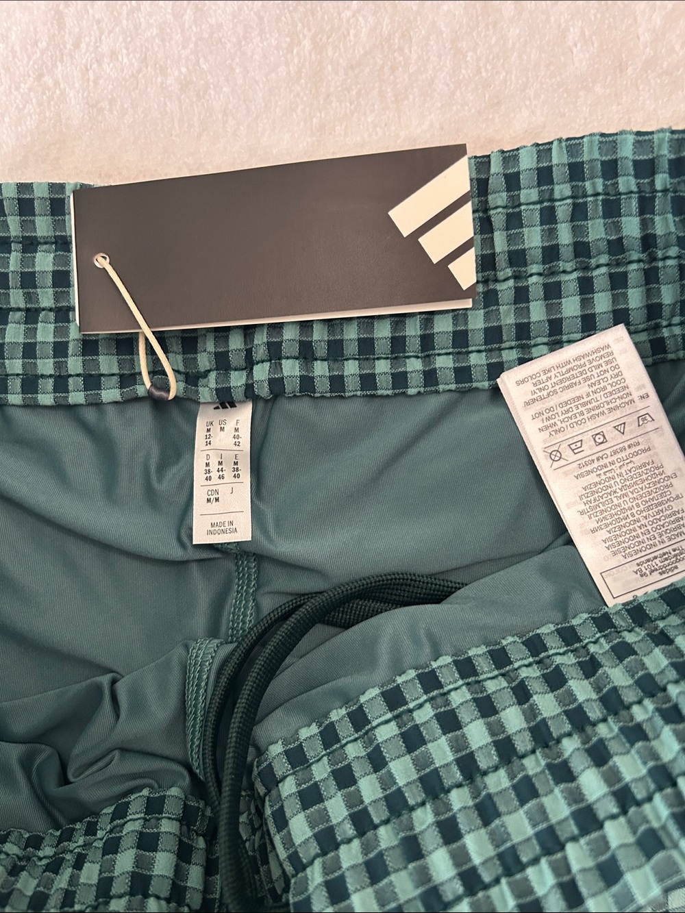Adidas Medium Skirt Ultimate 365 Golf Gingham Skort Aurora Ivy Undershorts NWT - Picture 11 of 14